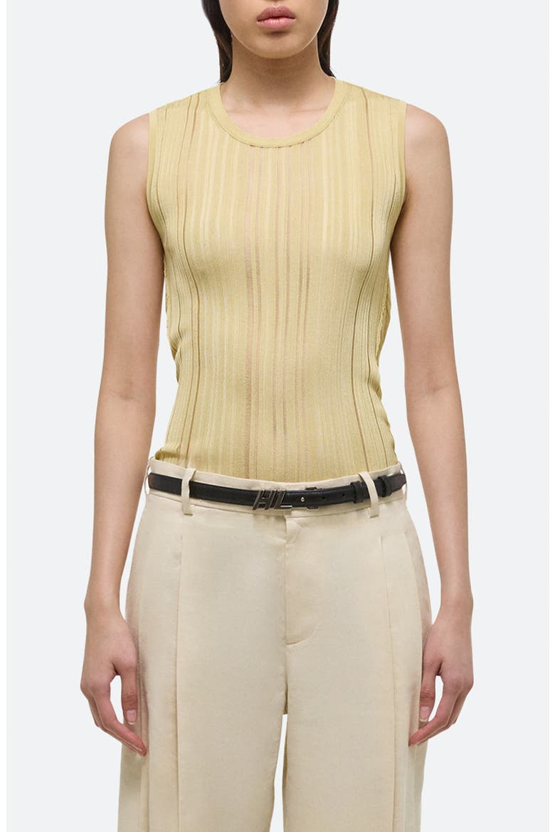 Open Back Semisheer Sleeveless Sweater, Main, color, BUTTER
