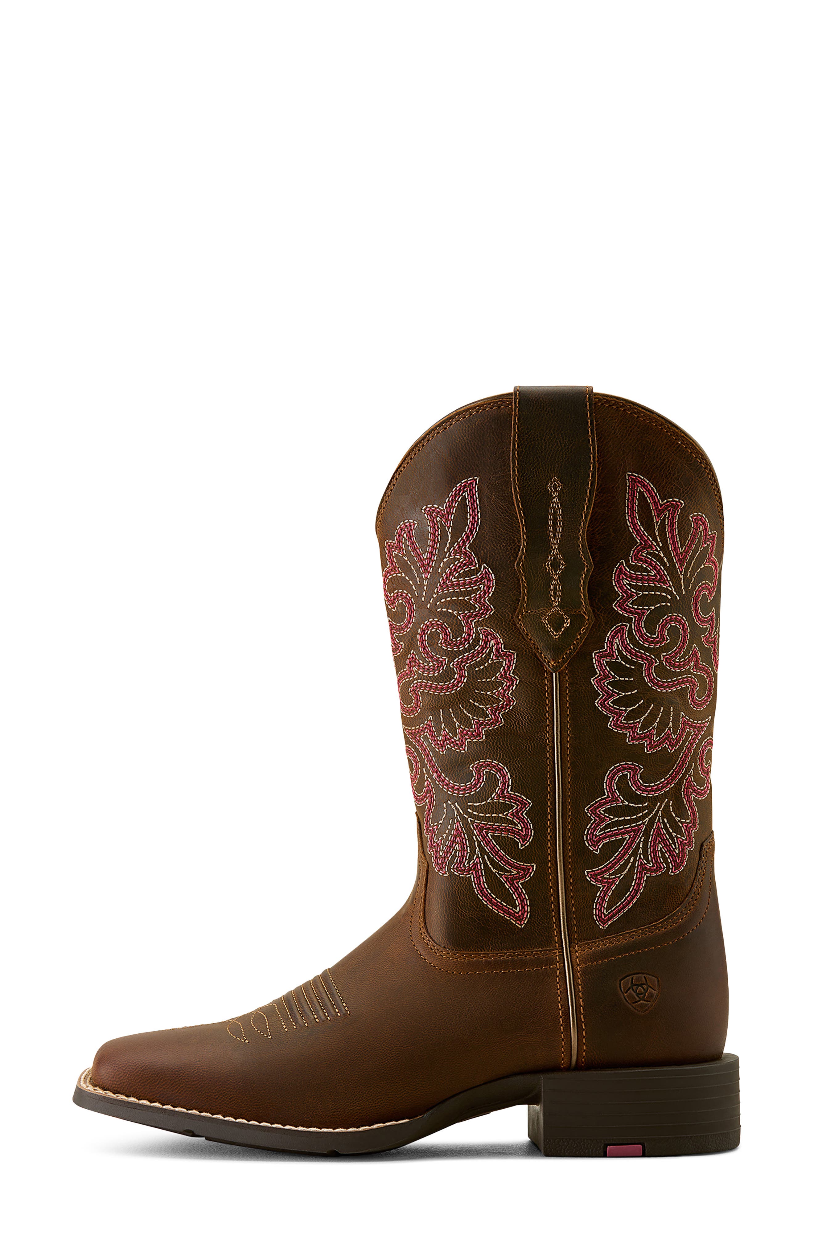 Ariat Round Up StretchFit<sup>™</sup> Wide Square Toe Western Boot, Alternate, color, Sassy Brown