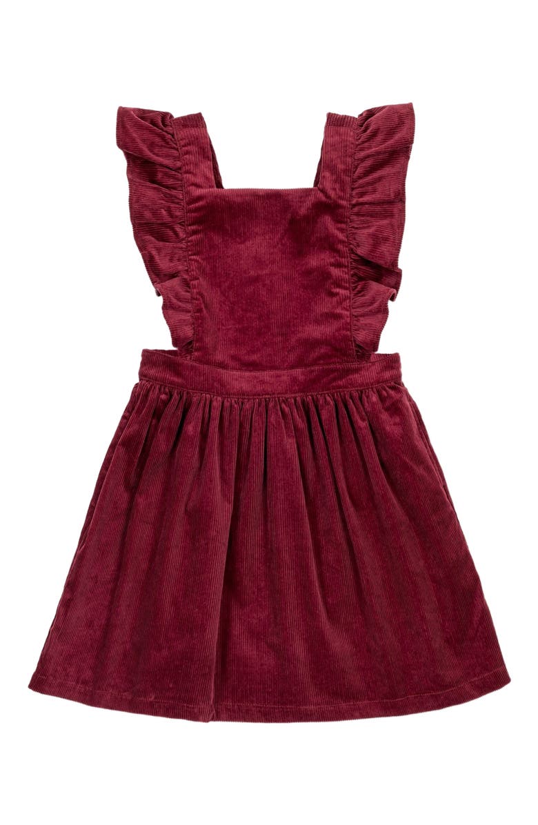 Hope & Henry Girls' Organic Corduroy Ruffle Jumper, Kids, Main, color, 