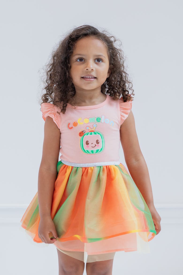 Glitter Tutu Dress, Alternate, color, Light Peach