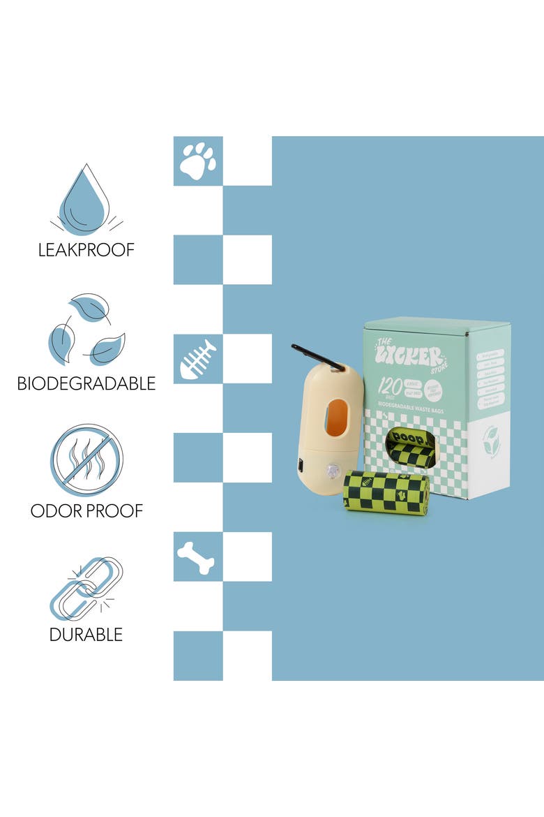 13 in. x 9 in. Extra Thick Leak Proof Unscented Biodegradable Dog Poop Bags, Green, Alternate, color, Green, Almond
