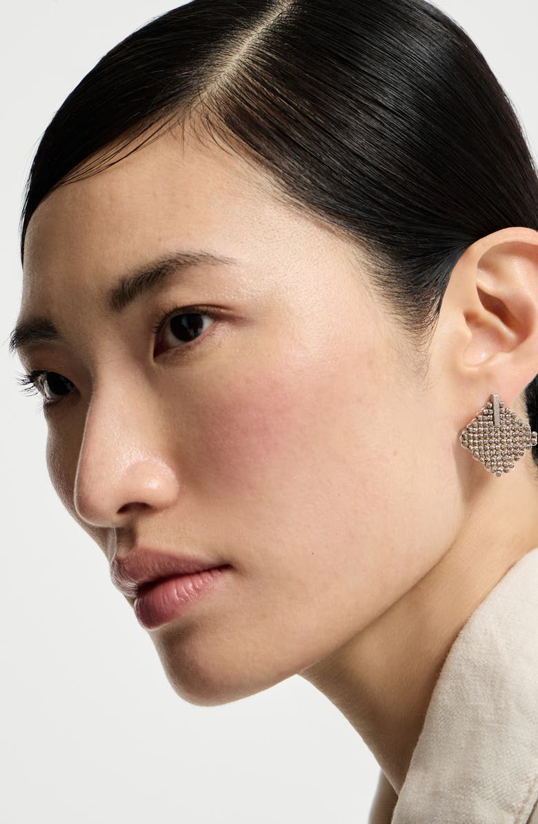 Brunello Cucinelli Silver earrings, Alternate, color, Silver