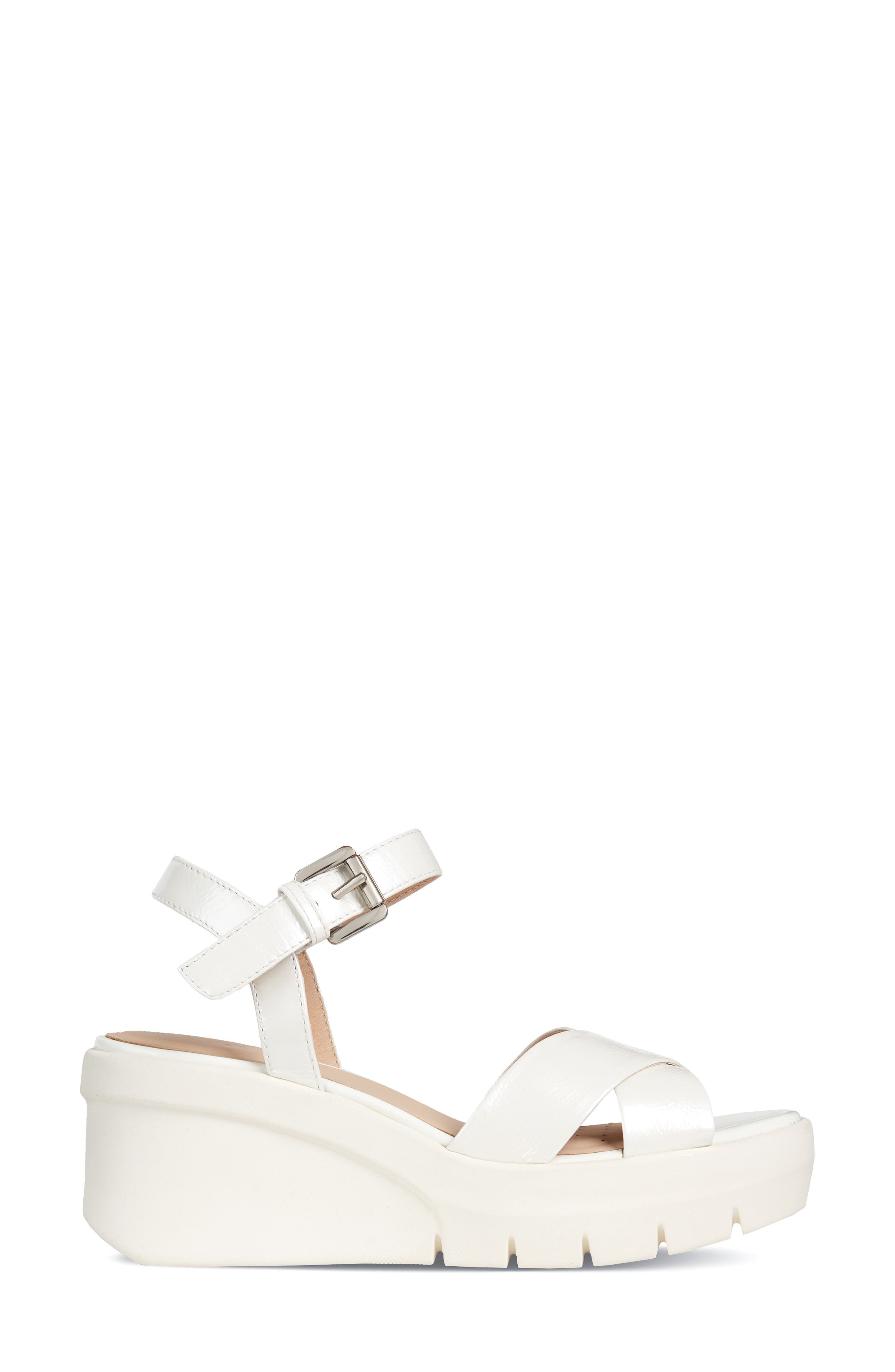 Torrence Platform Sandal, Alternate, color, WHITE FAUX LEATHER