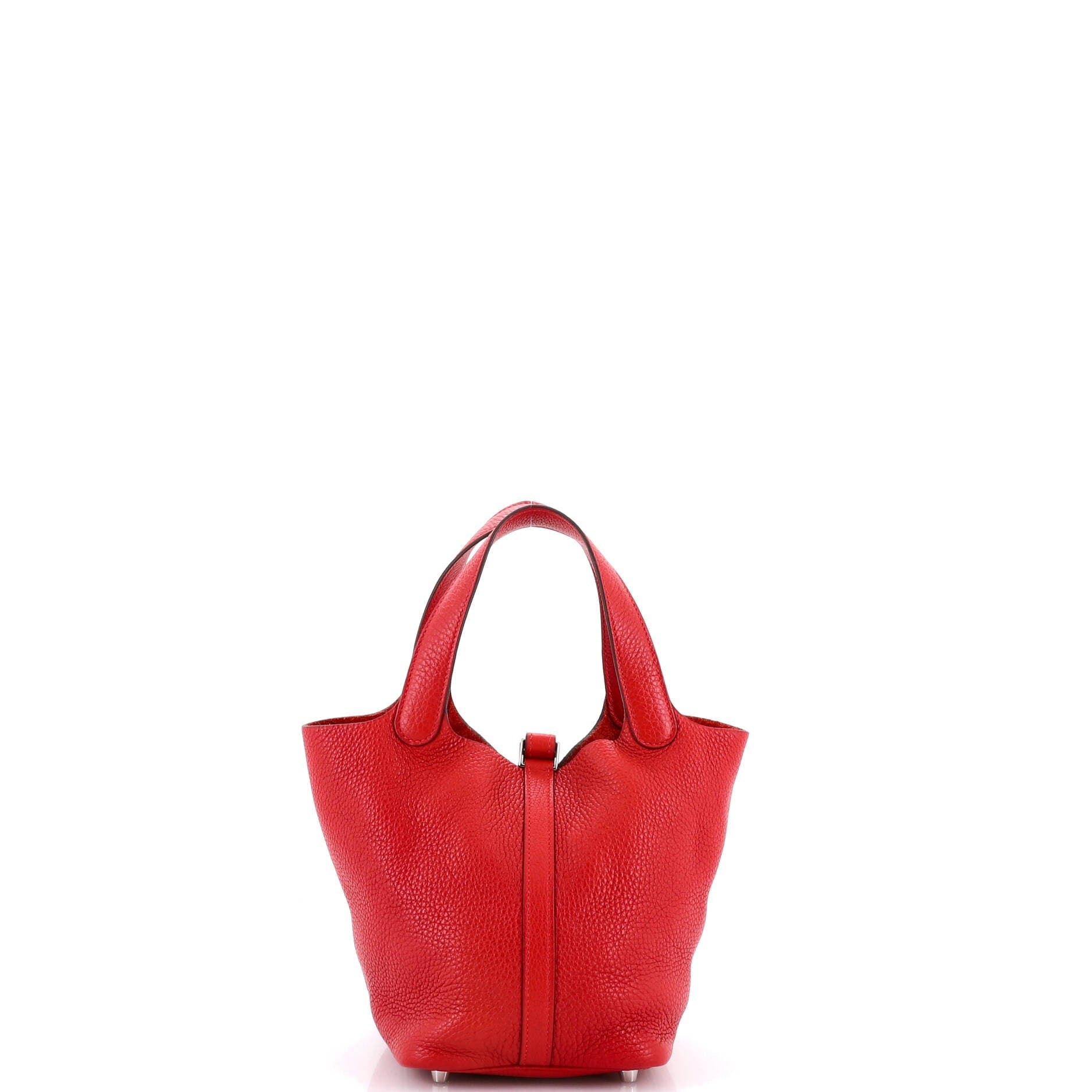 Pre-Owned Hermes Picotin Lock Bag Clemence PM, Alternate, color, Rouge Casaque