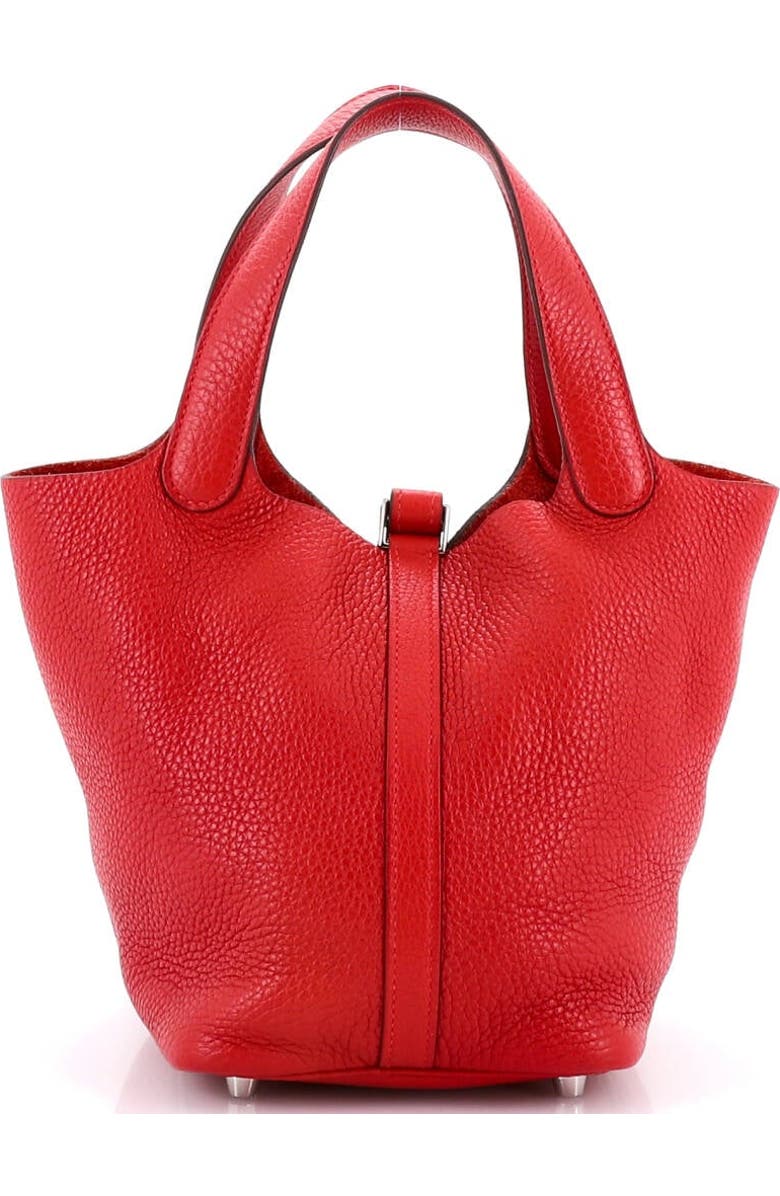 Pre-Owned Hermes Picotin Lock Bag Clemence PM, Alternate, color, Rouge Casaque