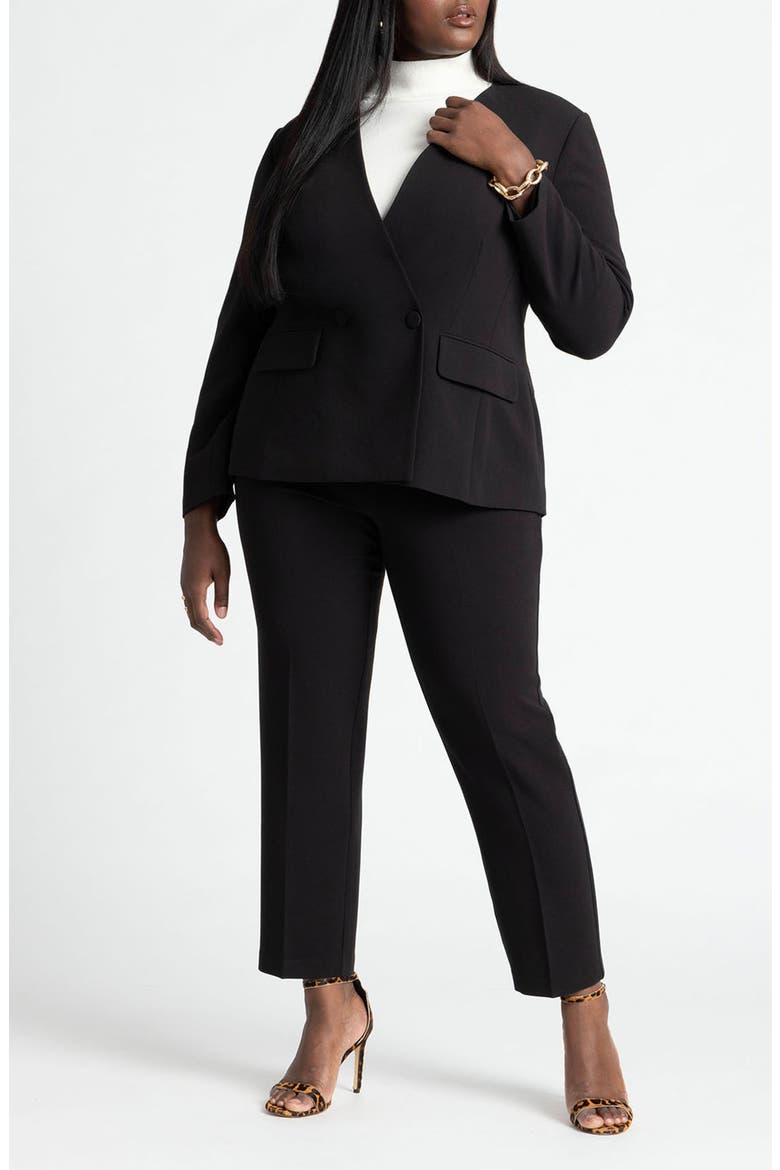 The Iconic Kady Ankle Straight Leg Pants, Alternate, color, BLACK