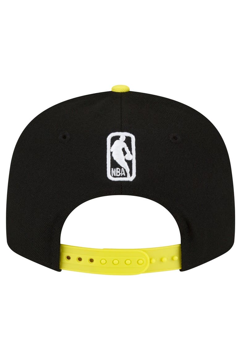 Men's New Era Black/Yellow Utah Jazz Official Team Color 2Tone 9FIFTY Snapback Hat, Alternate, color, Black