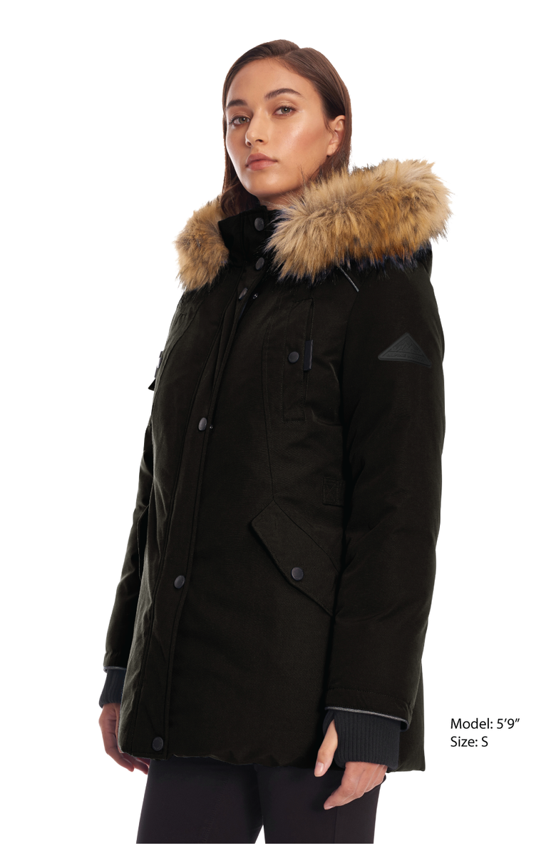 Alpine North GLACIER - Vegan Down Classic Winter Parka Jacket, Alternate, color, Black