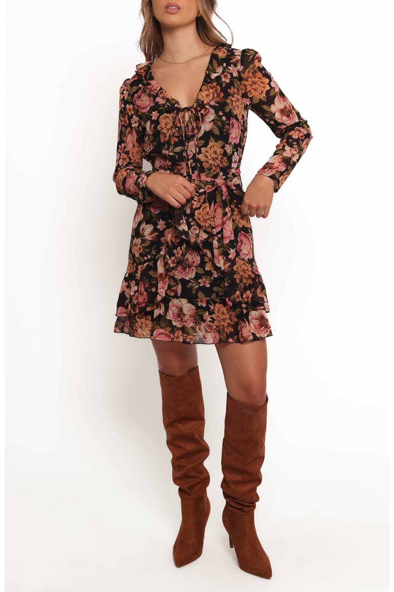 Alyssia Long Sleeve Minidress, Main, color, FLORAL