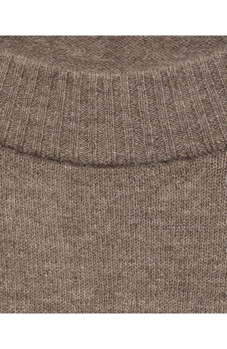 MANGO Oversize Crewneck Sweater, Alternate, color, Medium Brown