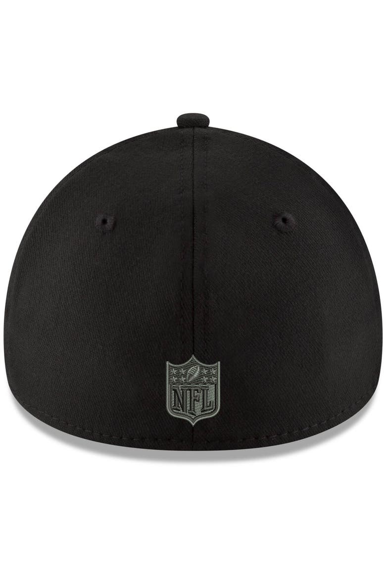 Men's New Era Black Jacksonville Jaguars Logo 39THIRTY Flex Hat, Alternate, color, Black