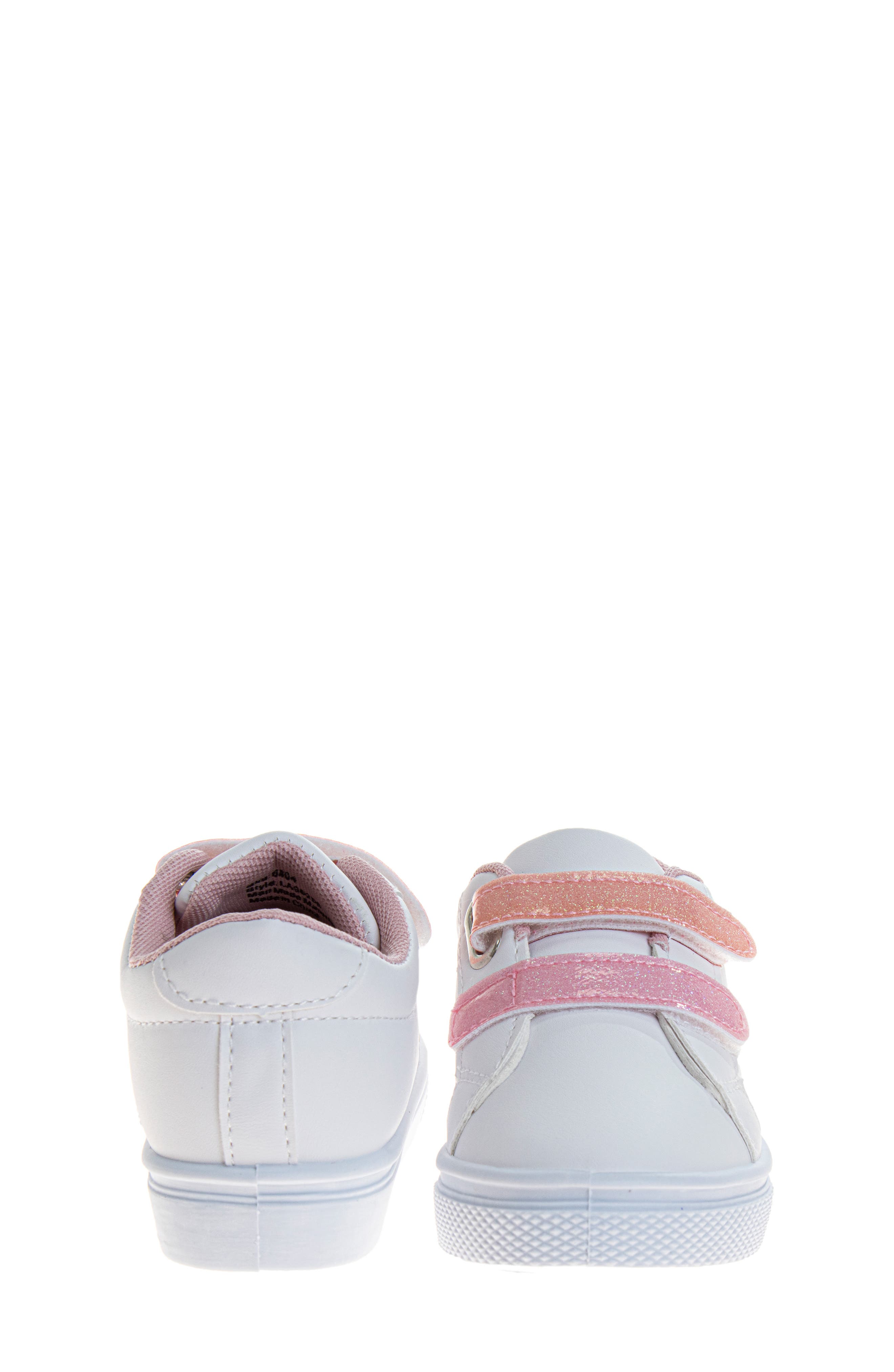 Kids' Glitter Sneaker, Alternate, color, WHITE PINK