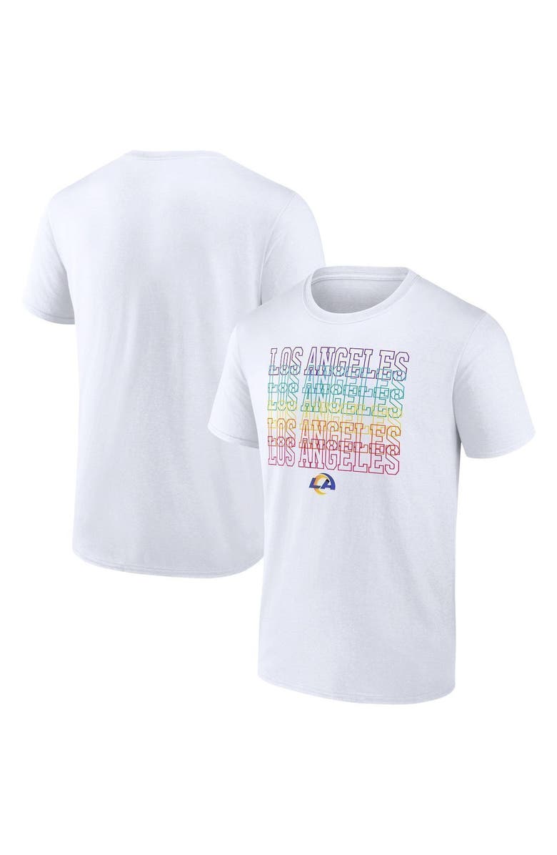 FANATICS Men's Fanatics Branded White Los Angeles Rams City Pride Team T-Shirt, Main, color, White