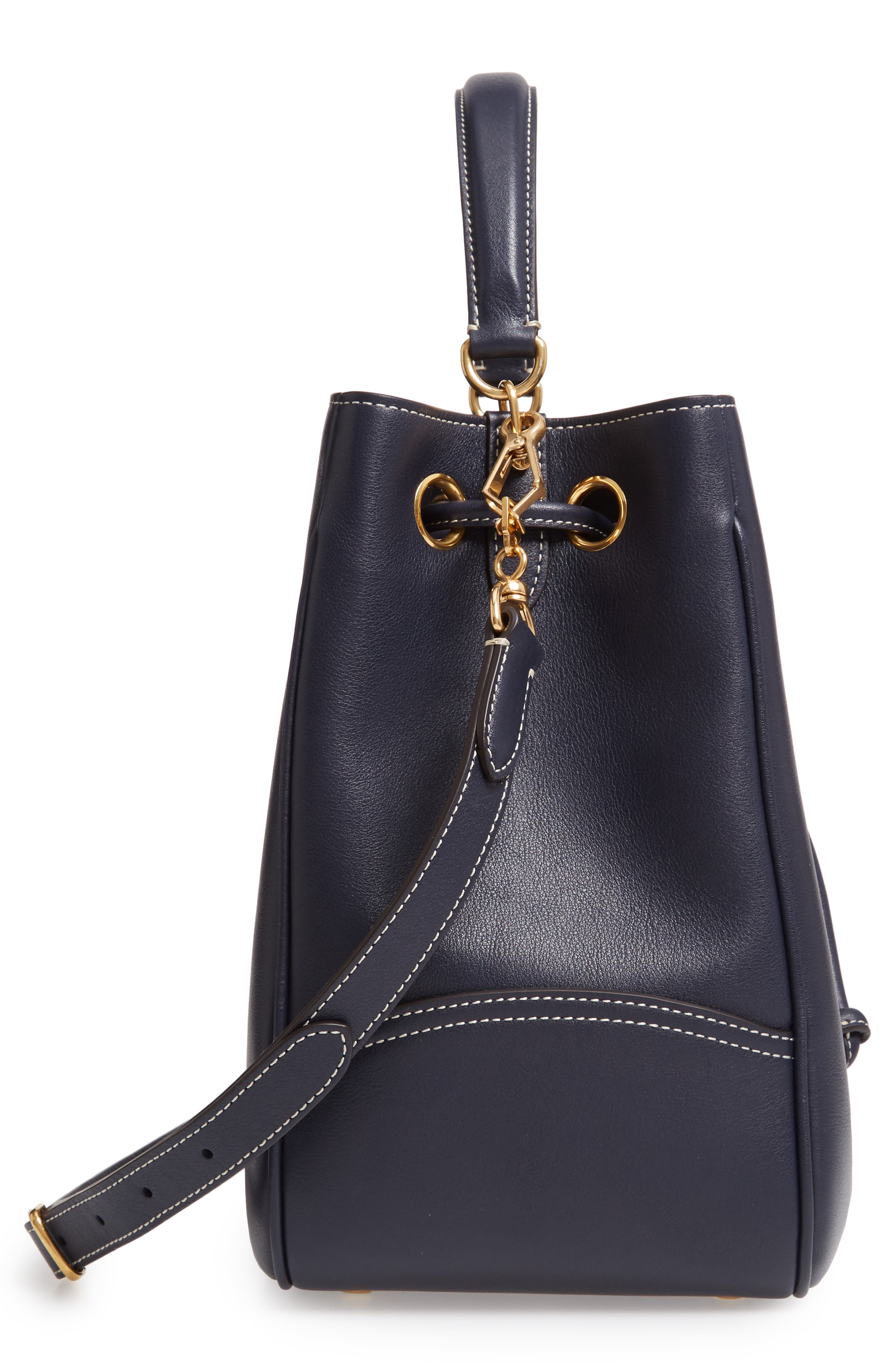 Mulberry Hampstead Silky Calfskin Leather Bucket Bag, Alternate, color, 