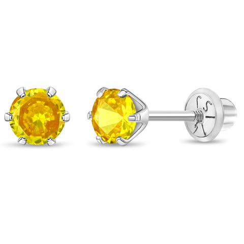 14k Classic Solitaire Earrings