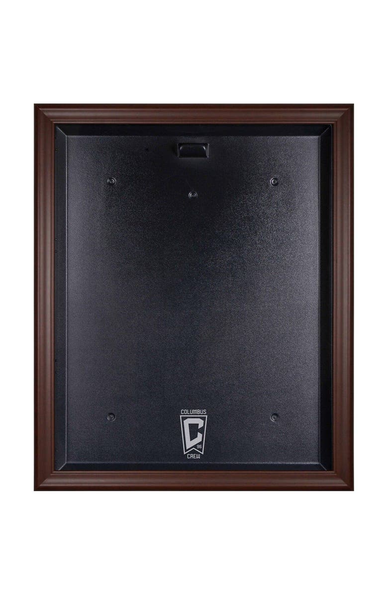 FANATICS AUTHENTIC Columbus Crew Framed Brown Team Logo Jersey Display Case, Main, color, 