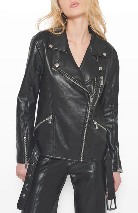 Brando Recycled Leather Boyfriend Jacket