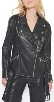 AS by DF Brando Recycled Leather Boyfriend Jacket