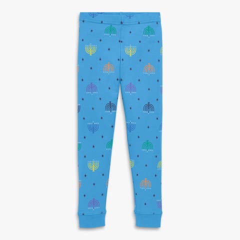 Kids Organic Pj Pant In Rainbow Menorahs (Toddler, Little Kid, Big Kid)