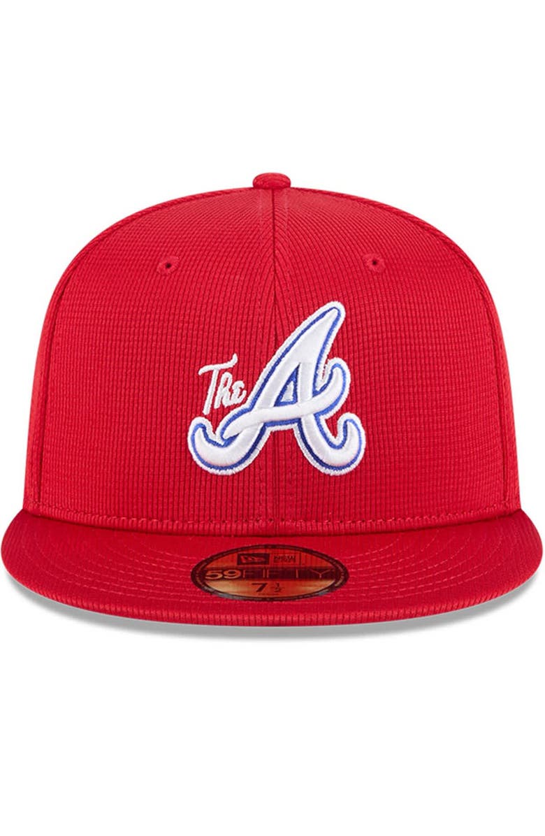 New Era Men's New Era Red Atlanta Braves City Connect Batting Practice 59FIFTY Fitted Hat, Alternate, color, 