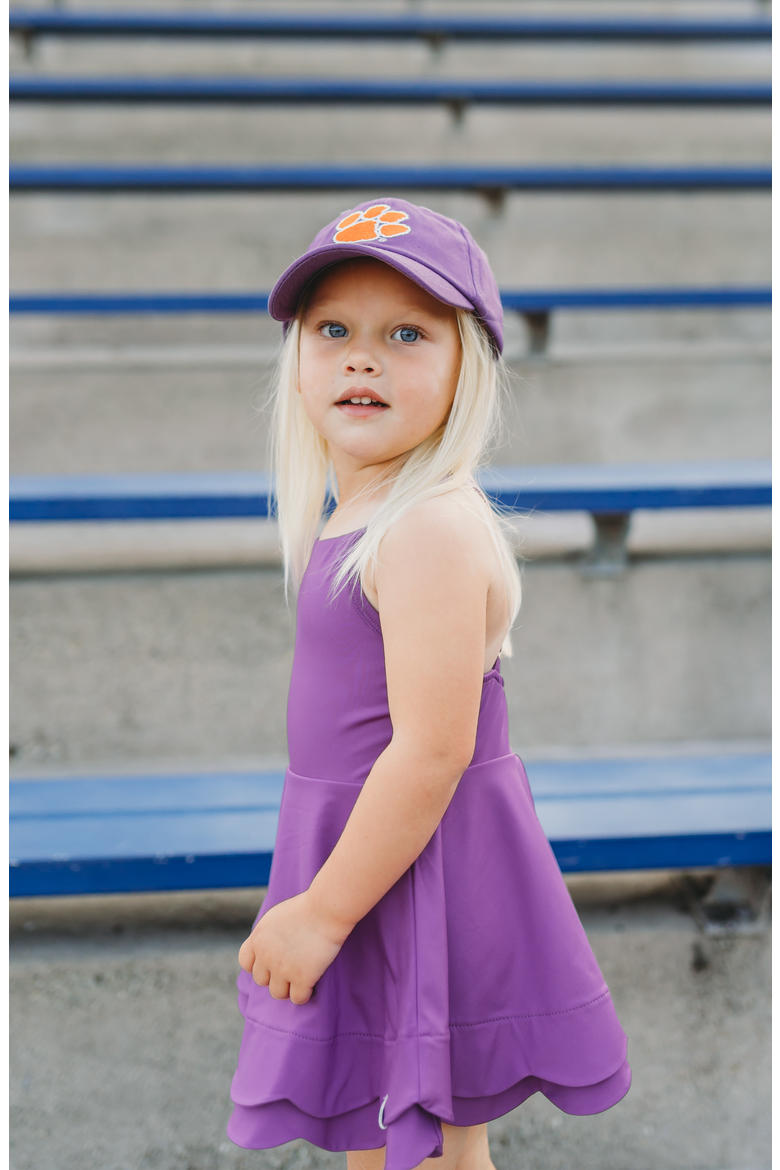 Clemson Tigers Bow Baseball Hat, Alternate, color, Purple