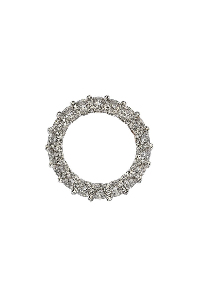 Cubic Zirconia Stacking Ring, Alternate, color, SILVER