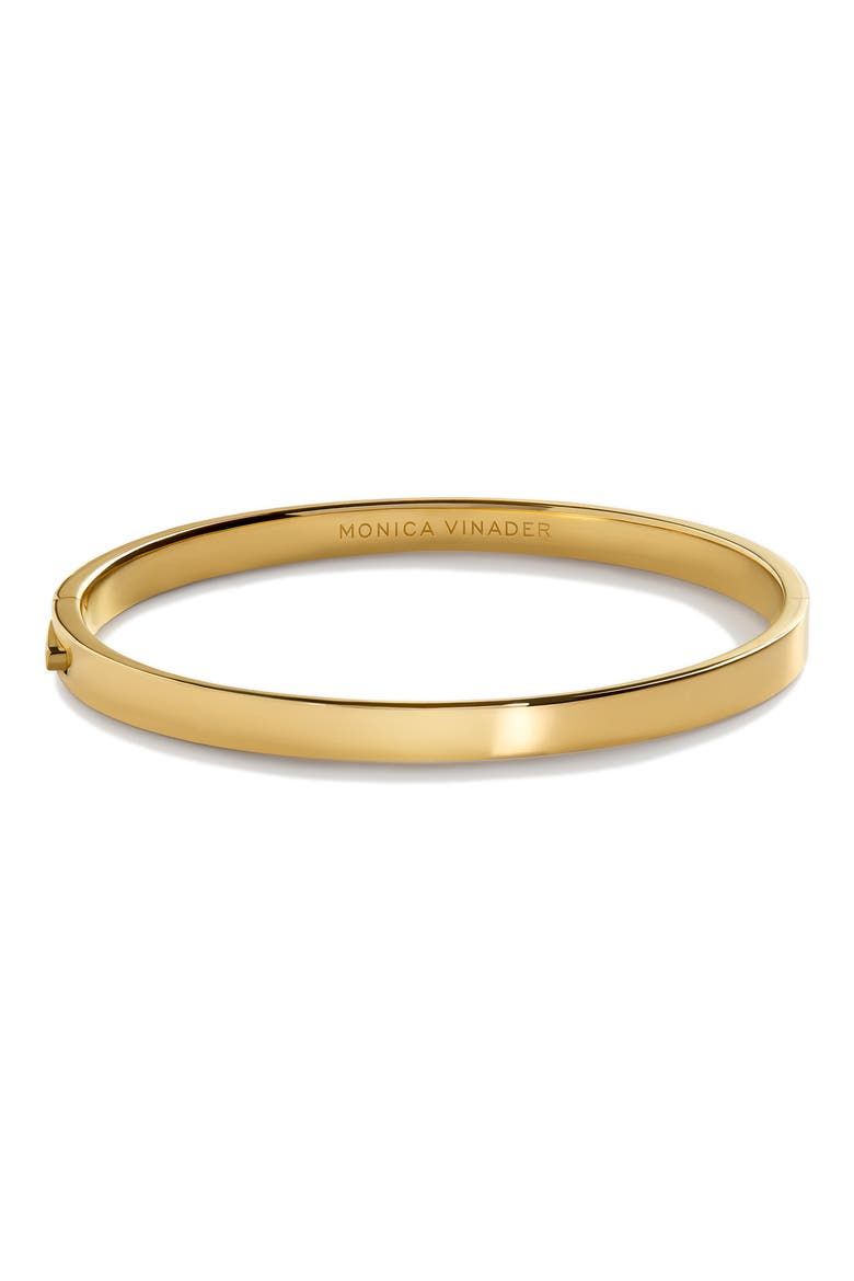 Essential Hinged Bangle Bracelet, Main, color, 18CT GOLD VERMEIL ON SILVER