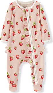 MILKBARN Organic Cotton Ruffle Footed Romper