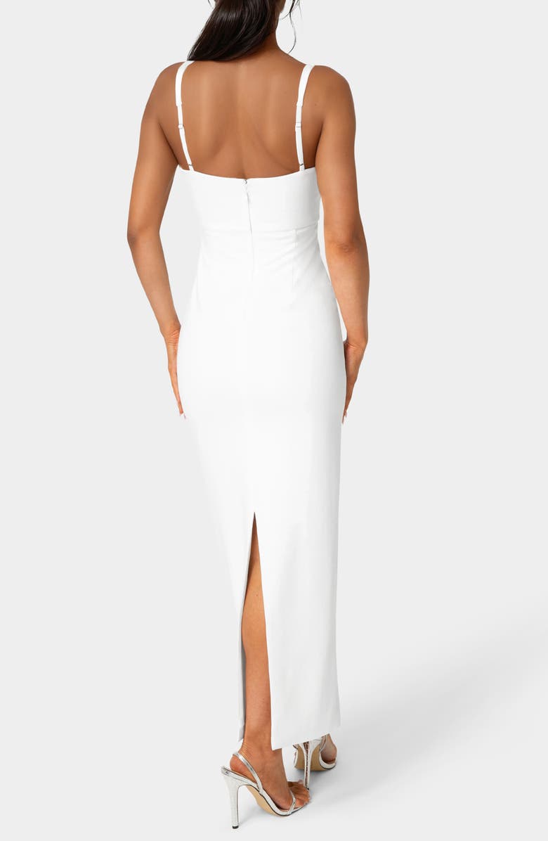 bebe Embellished Maxi Dress, Alternate, color, Ivory