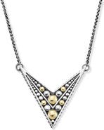 SAMUEL B. 18K Gold & Sterling Silver Geometric Pendant Necklace