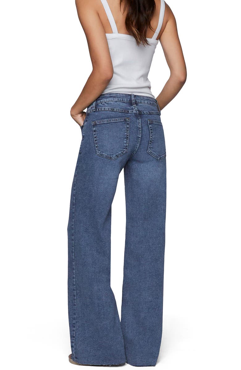 HINT OF BLU Raw Hem Wide Leg Jeans, Alternate, color,