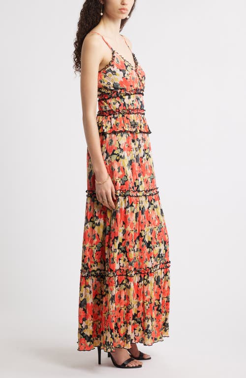 Chelsea28 Ruffle Plissé Maxi Sundress