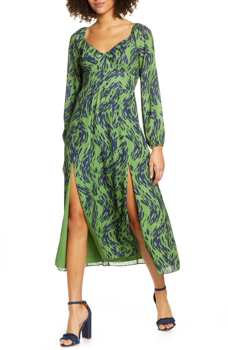 Ali & Jay Art Snob Long Sleeve Print Dress, Main, color,