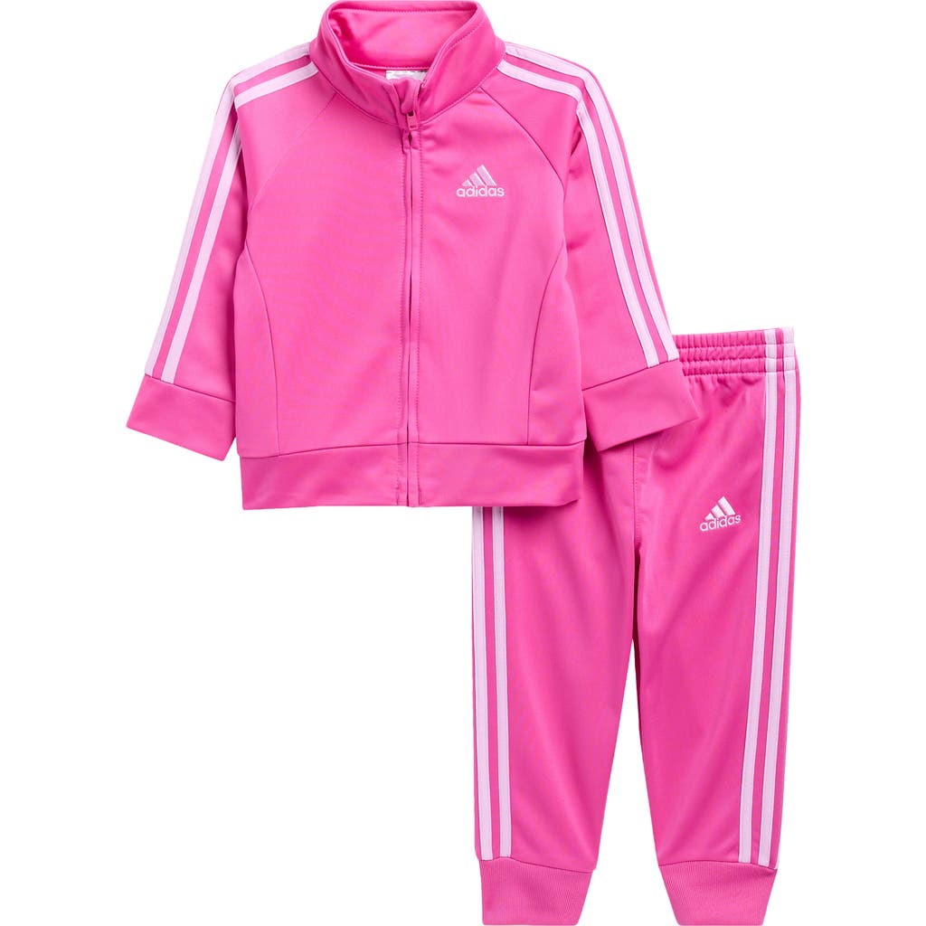 Adidas Originals Adidas Classic 3-stripe Tricot Track Jacket & Joggers Set In Pink