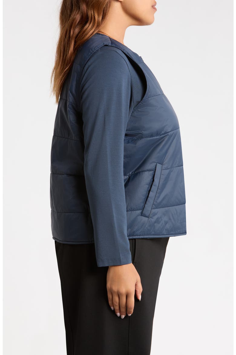 Round Neck Quilted Vest, Alternate, color, MARITIME