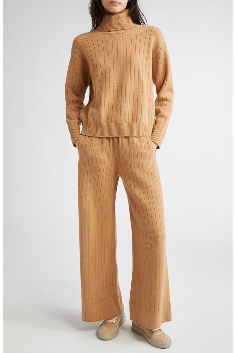 Wool & Cashmere Turtleneck Sweater, Alternate, color, 04 CAMEL