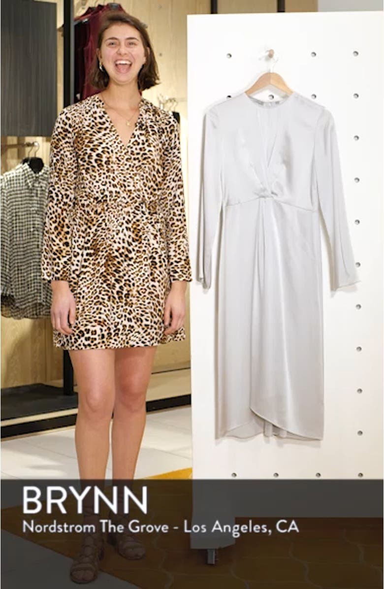 Front and Back Twist Silk Dress, sales video thumbnail