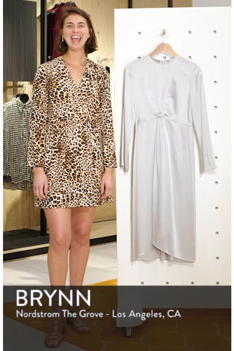 Front and Back Twist Silk Dress video