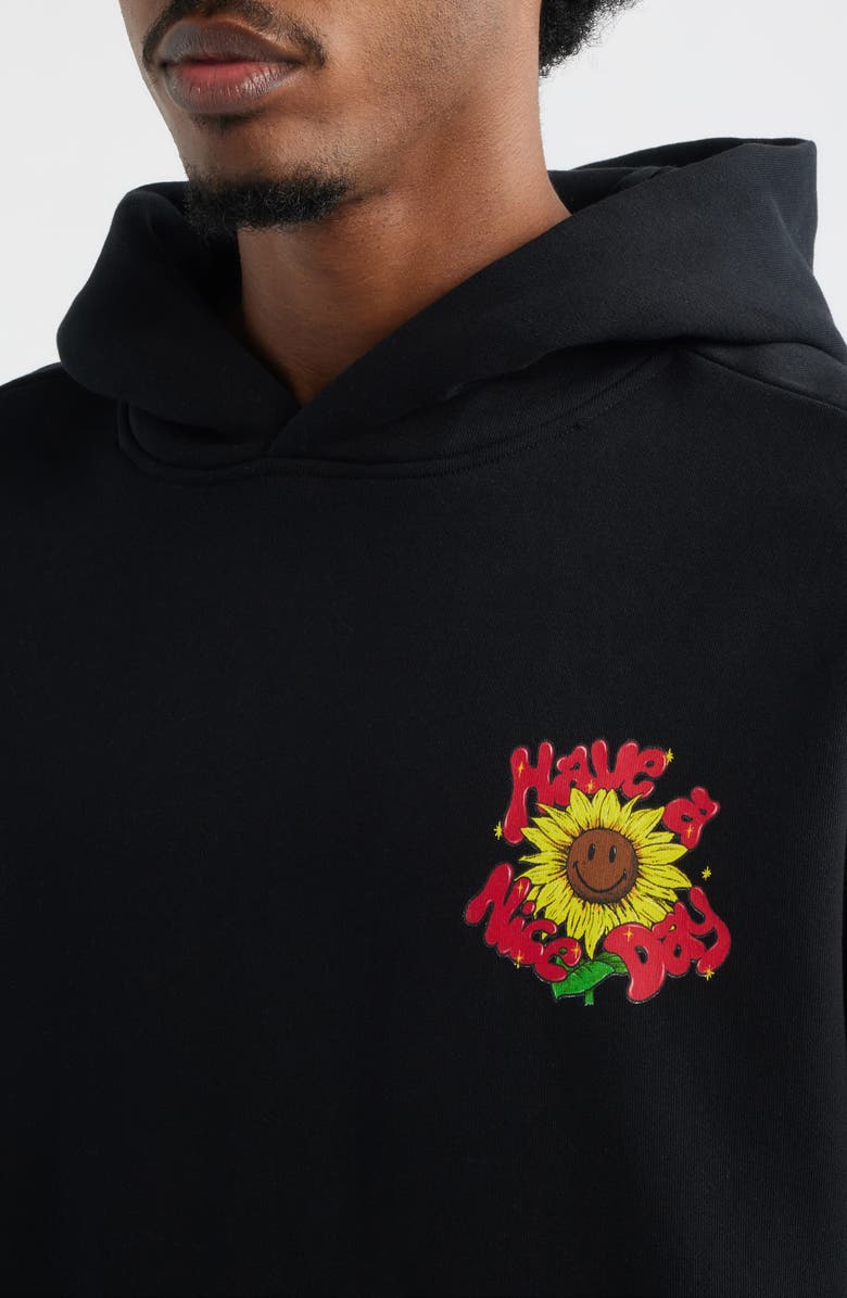 MARKET Sunflower Graphic Hoodie, Alternate, color, Jet Black