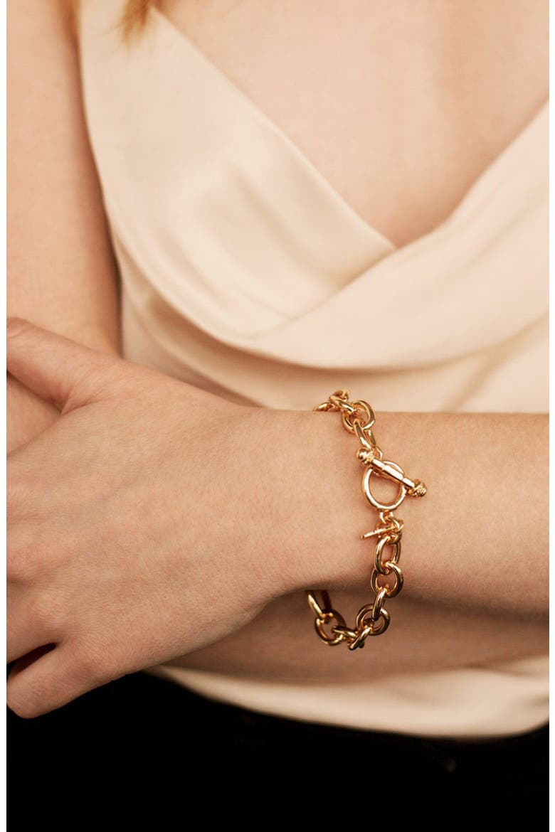 Toggle Bracelet, Alternate, color, GOLD