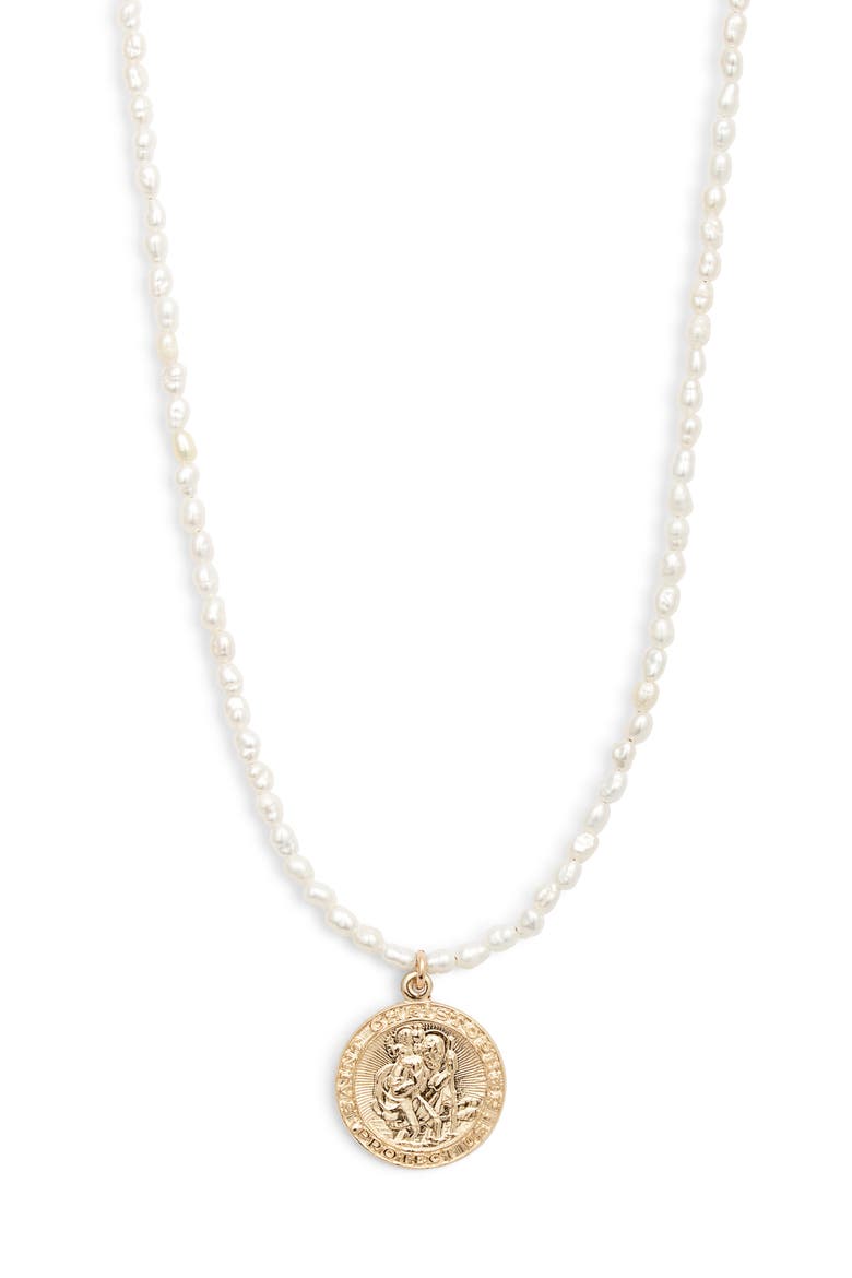 Sophia Freshwater Pearl Strand Necklace, Main, color, GOLD FILL