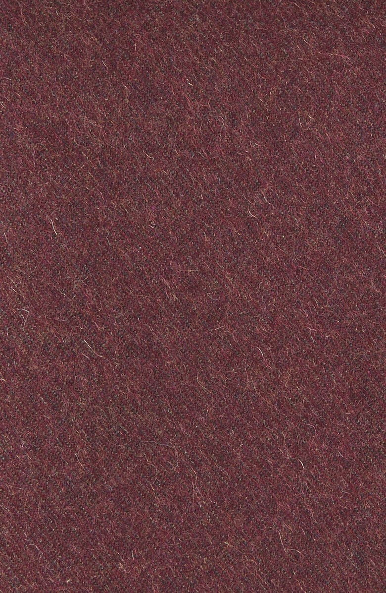CLIFTON WILSON Burgundy Cashmere Pocket Square, Alternate, color, Burgundy