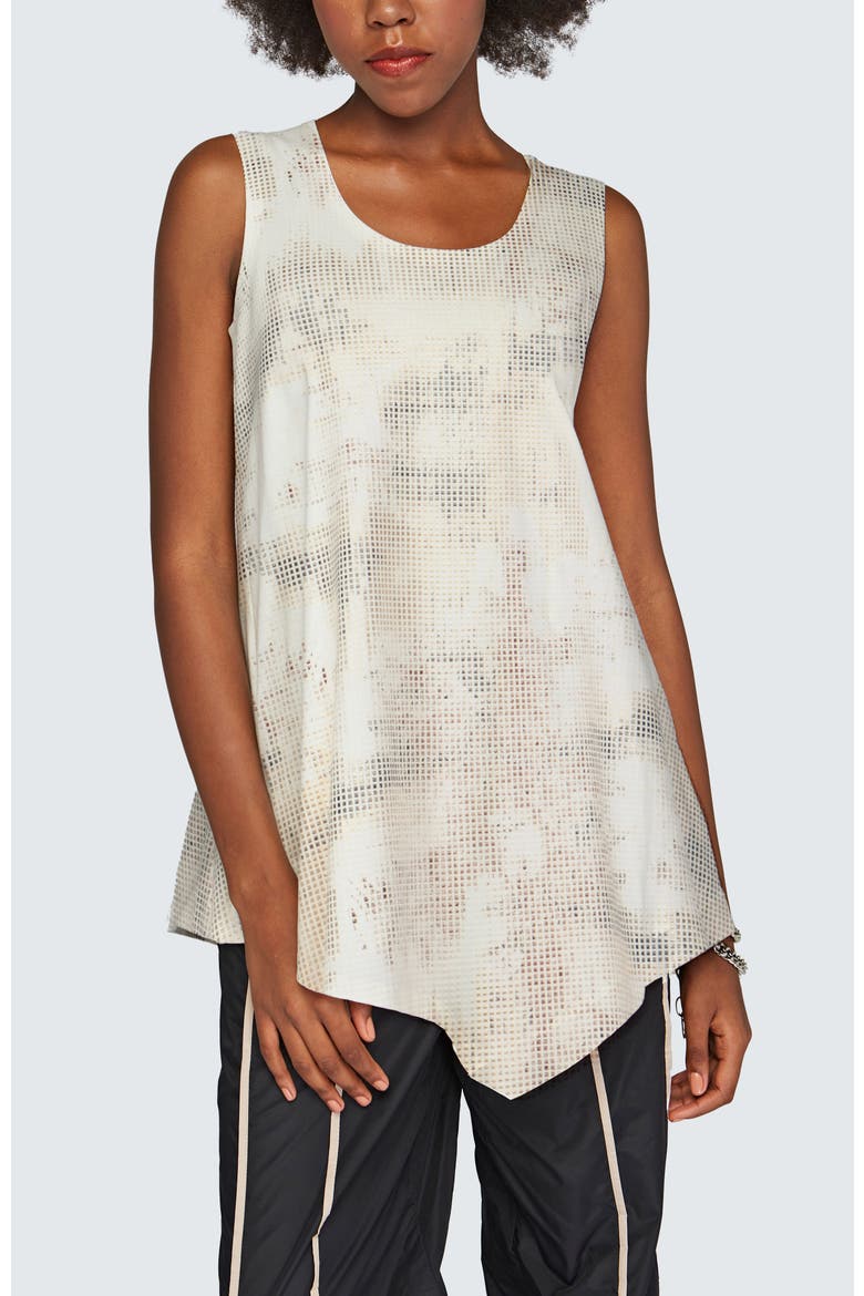 Willow Printed Cotton Jersey Top, Main, color, Ecru