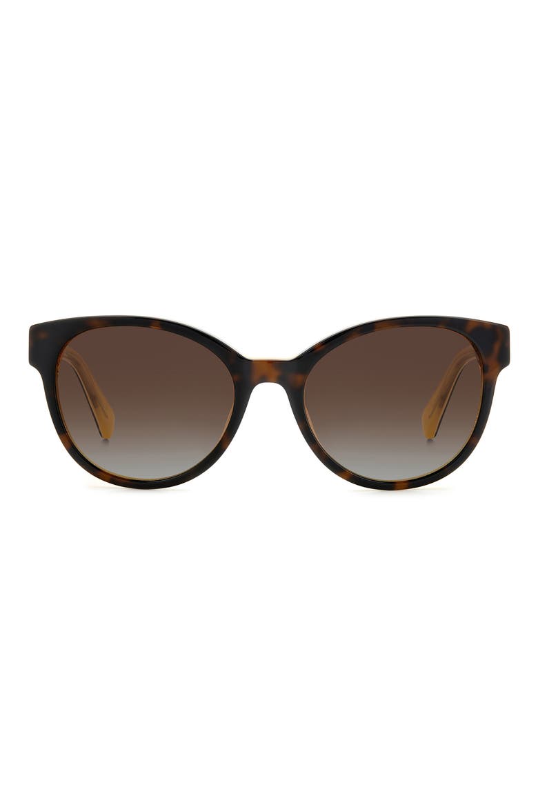 nathalie 55mm gradient round sunglasses, Main, color, YELLOW/HAVANA