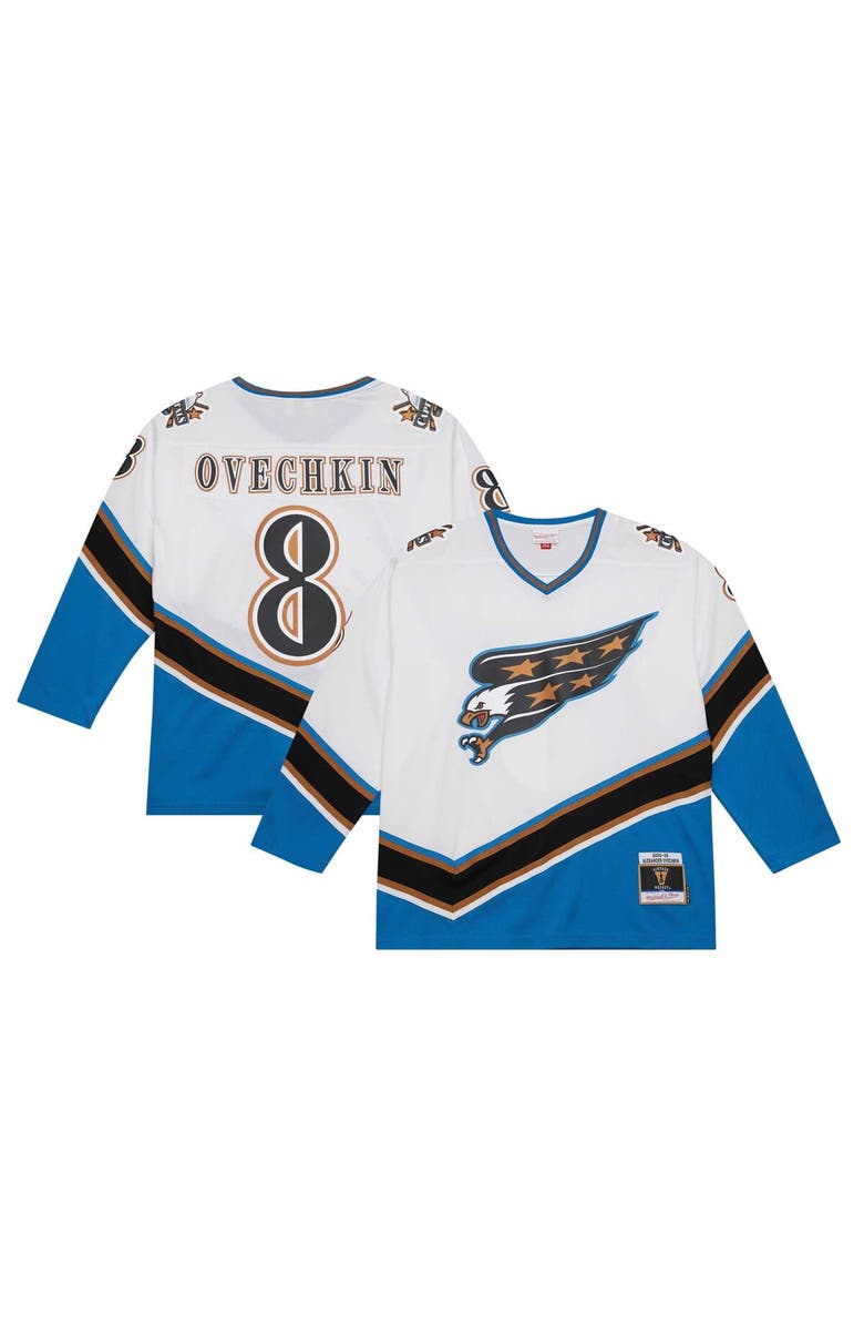 Mitchell & Ness Men's Mitchell & Ness Alexander Ovechkin White Washington Capitals  2005/06 Blue Line Player Jersey, Alternate, color, 