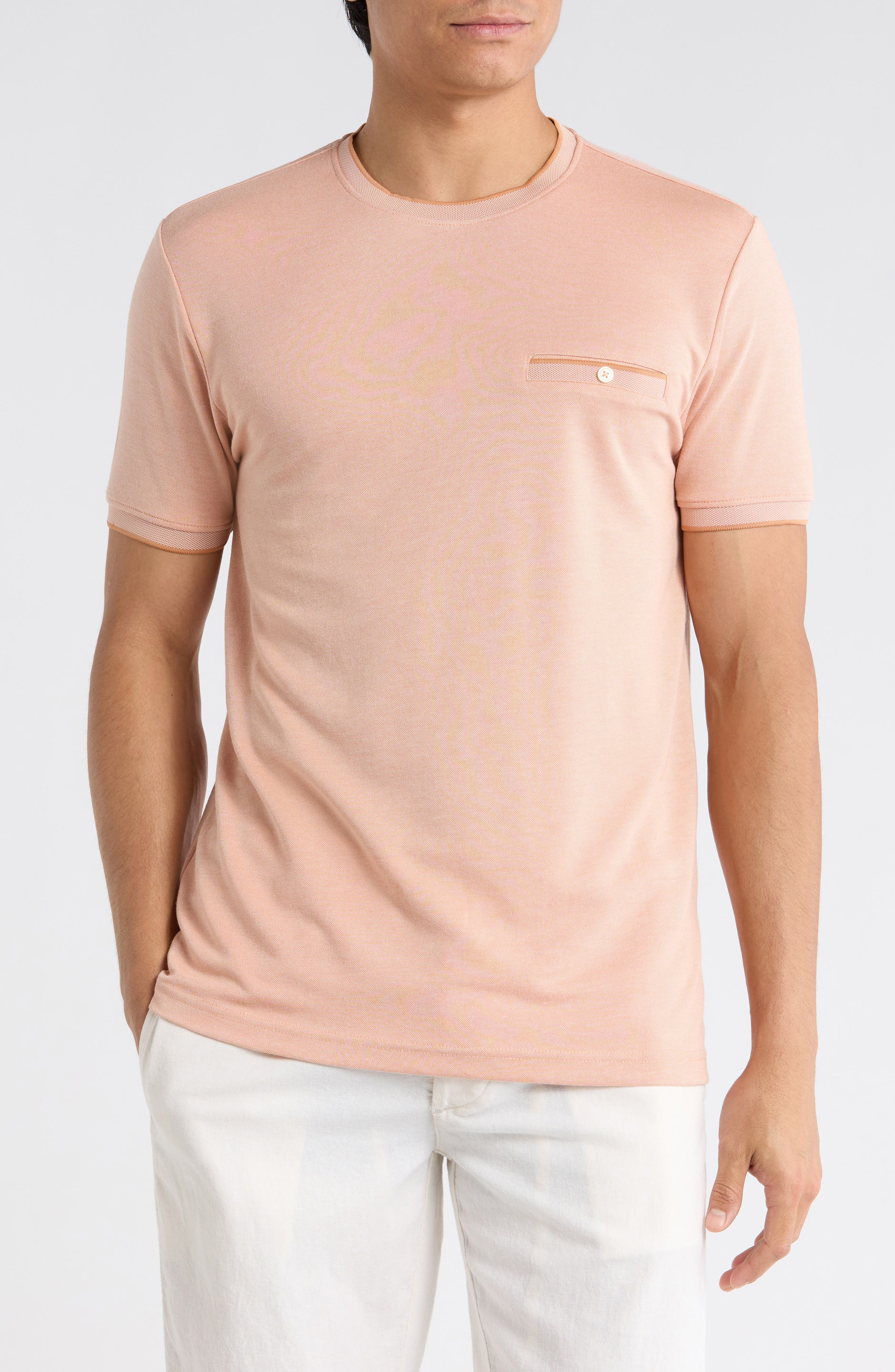 Cactus Man Tipped Crewneck Knit T-Shirt