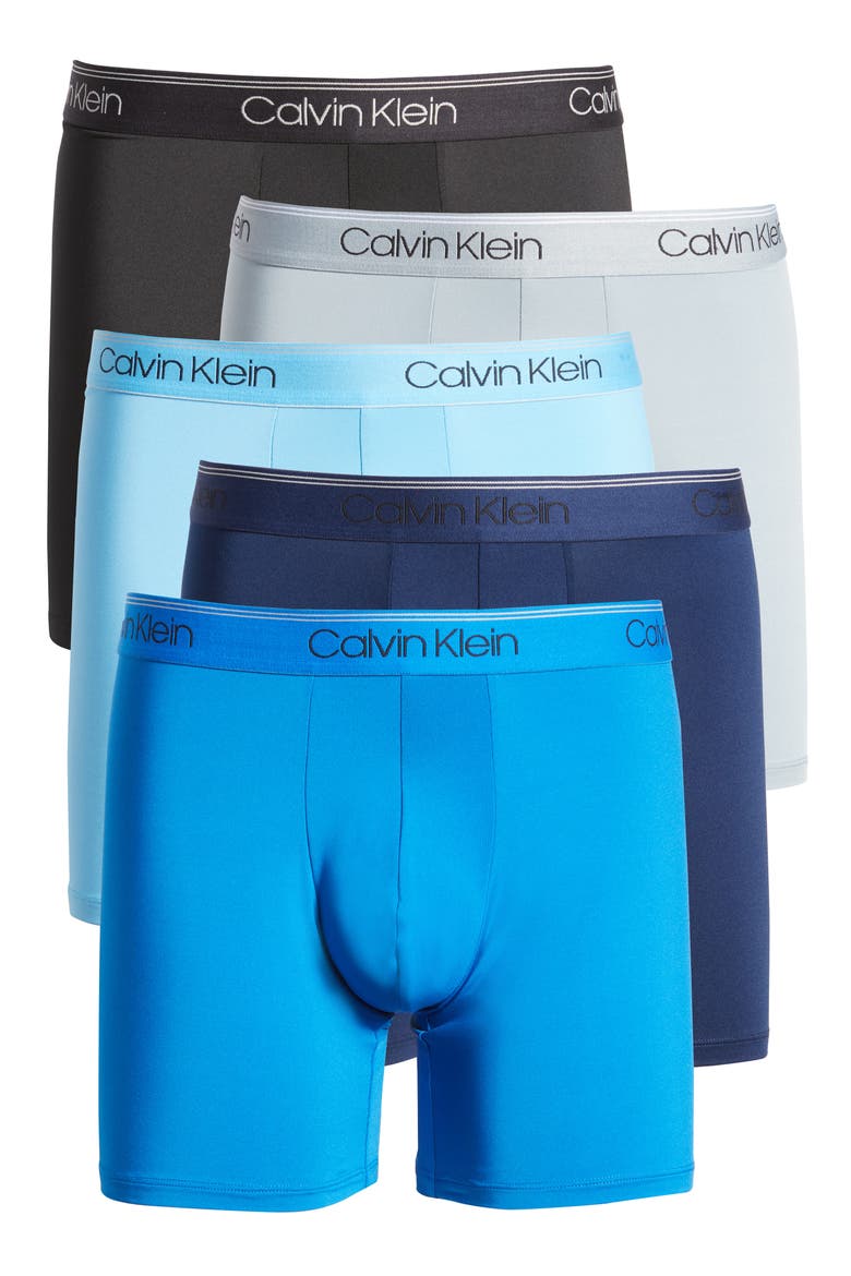 5-Pack Performance Boxer Briefs, Main, color, BLUE COMBO
