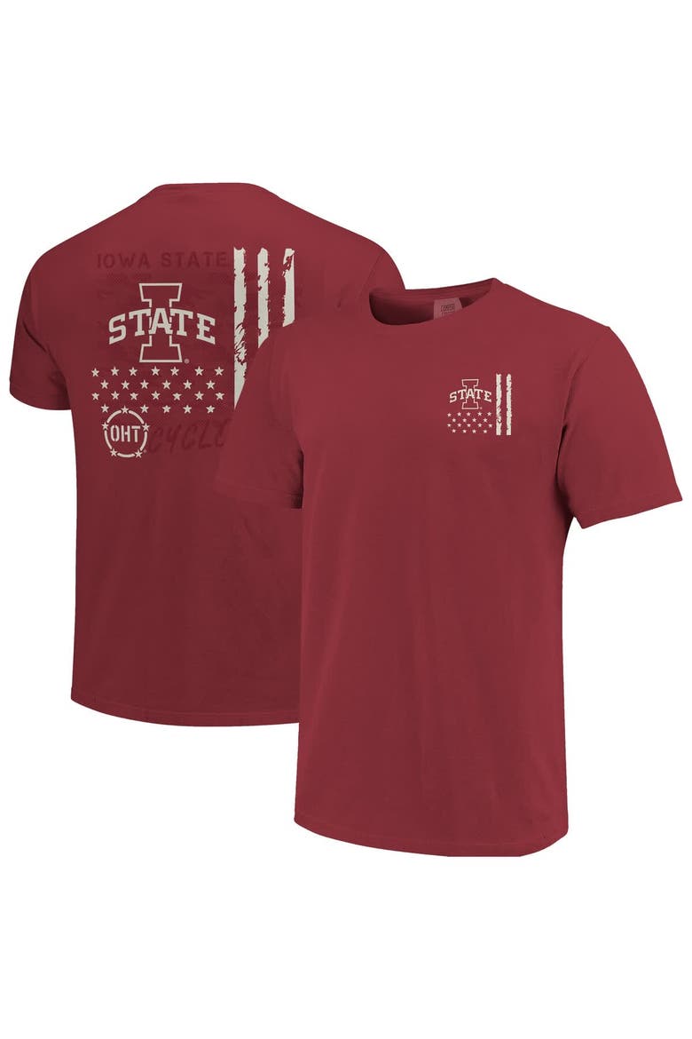 Men's  Cardinal Iowa State Cyclones Comfort Colors OHT Camo Overlay T-Shirt, Main, color, Cardinal