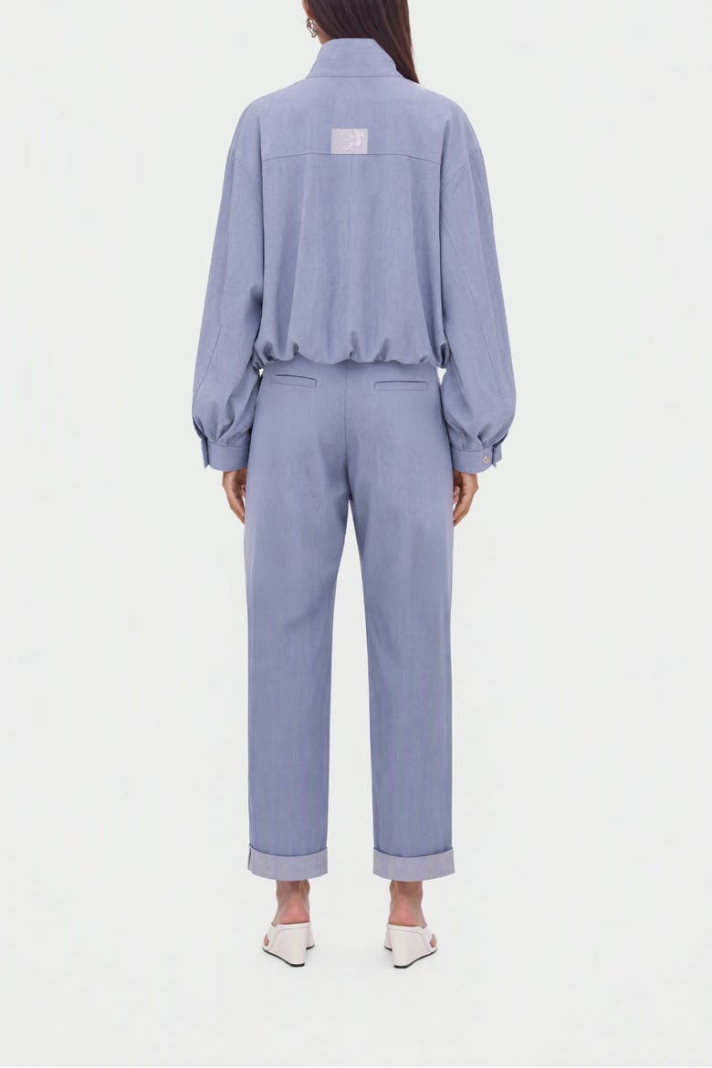 Stand Collar Zip Jacket, Alternate, color, Blue