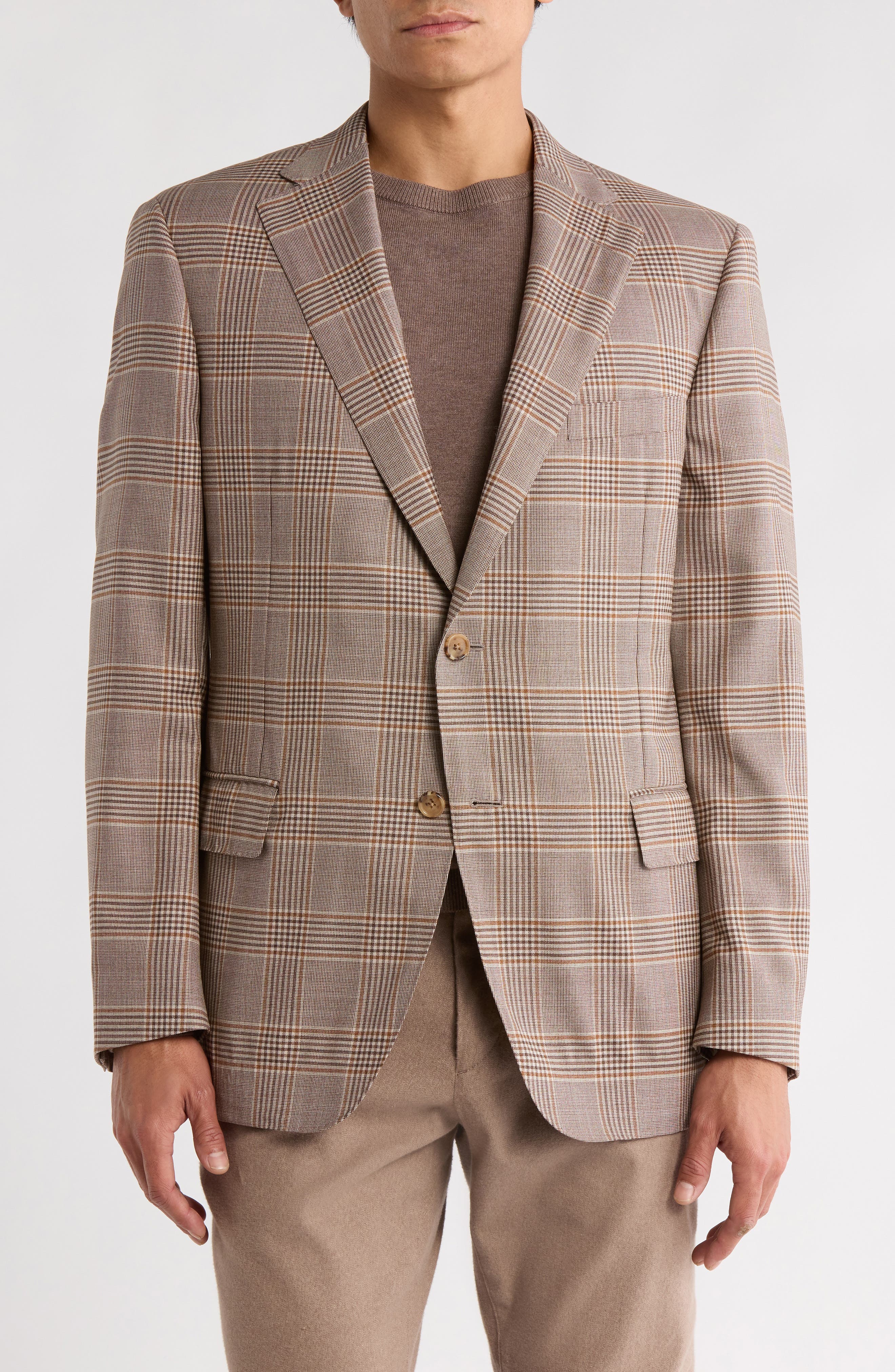 Samuelsohn Brown Plaid Sport Coat